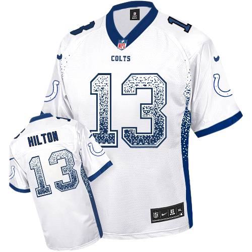 Men's Elite T.Y. Hilton Nike Jersey White - #13 Drift Fashion NFL Indianapolis Colts